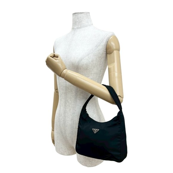 PRADA Prada Triangle Logo Plate Tessuto Nylon Handbag, Mini Tote Bag, One-Sho... - Picture 2 of 9